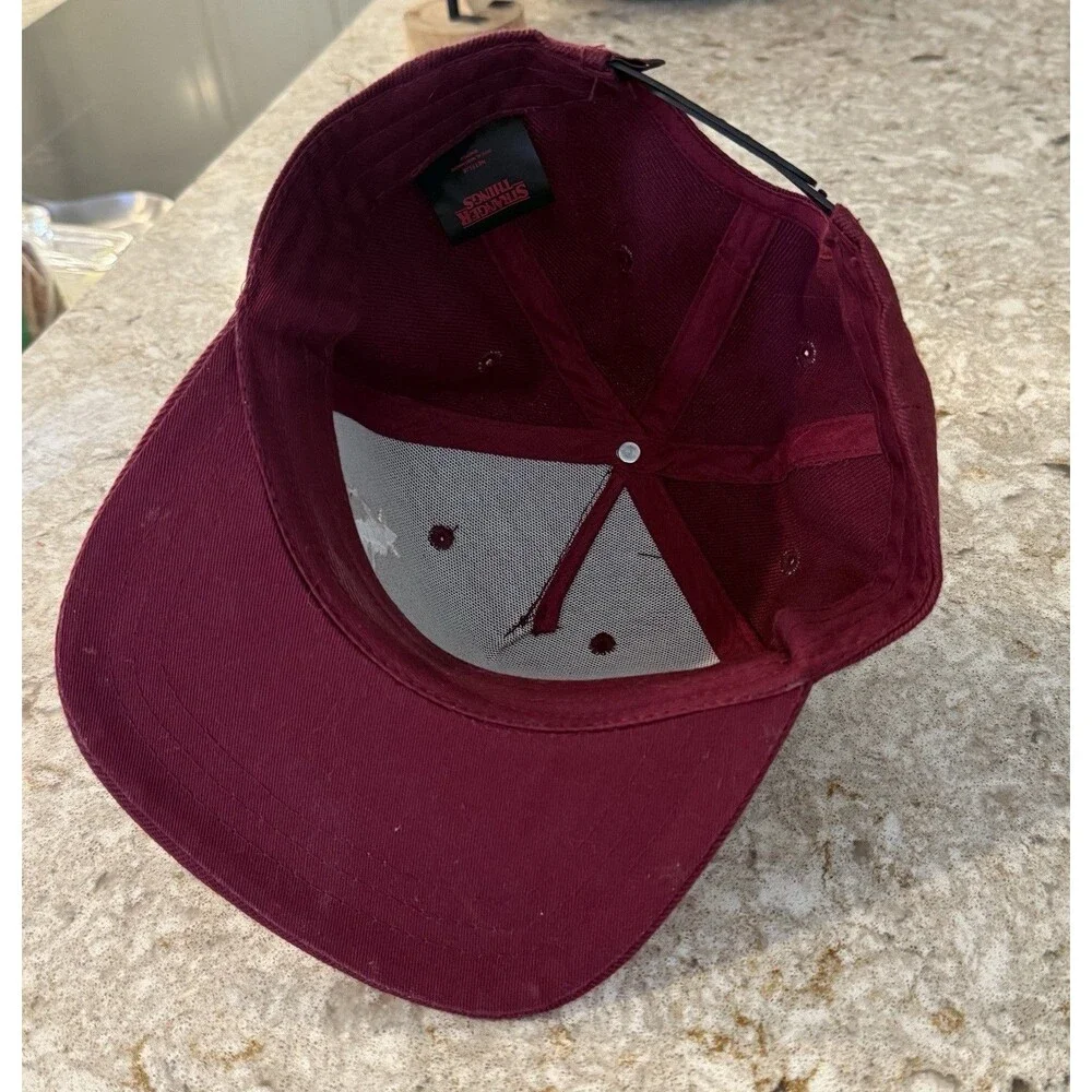 Official Netflix STRANGER THINGS Maroon Snapback Hat Cap Adjustable
